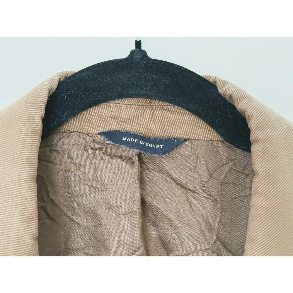 Banana Republic Mens Cotton Blazer Sports Coat Size 44 Tan Business Prep Classic